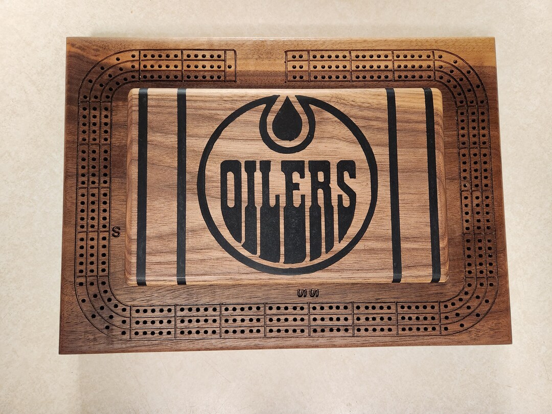Cribbage Board Edmonton Oilers Dark Mode Etsy
