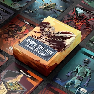 Set di token MTG - 50 carte Premium Soft-Touch della serie Evoke the Art: Bespoke Token - realizzate a mano da un artista di talento, senza grafica AI
