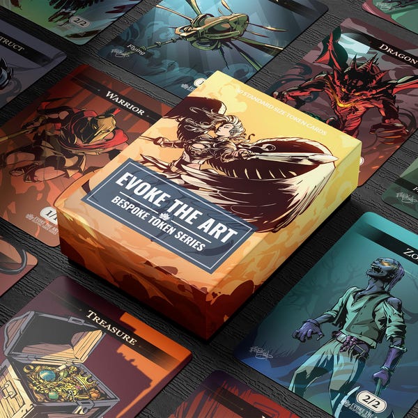 MTG Token Set - 50 Premium Soft-Touch Cards from the Evoke the Art: Bespoke Token Series - Handcrafted by a Talented Artist, No AI Art