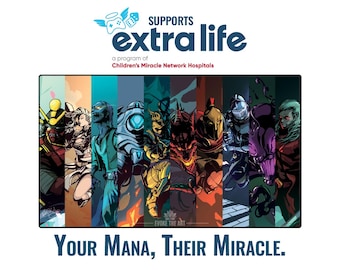 TCG Playmat: Token Tapestry by Evoke the Art - Vivid Art Collage, Premium Thick Neoprene with Stitched Edges - Supports Extra Life Charity!