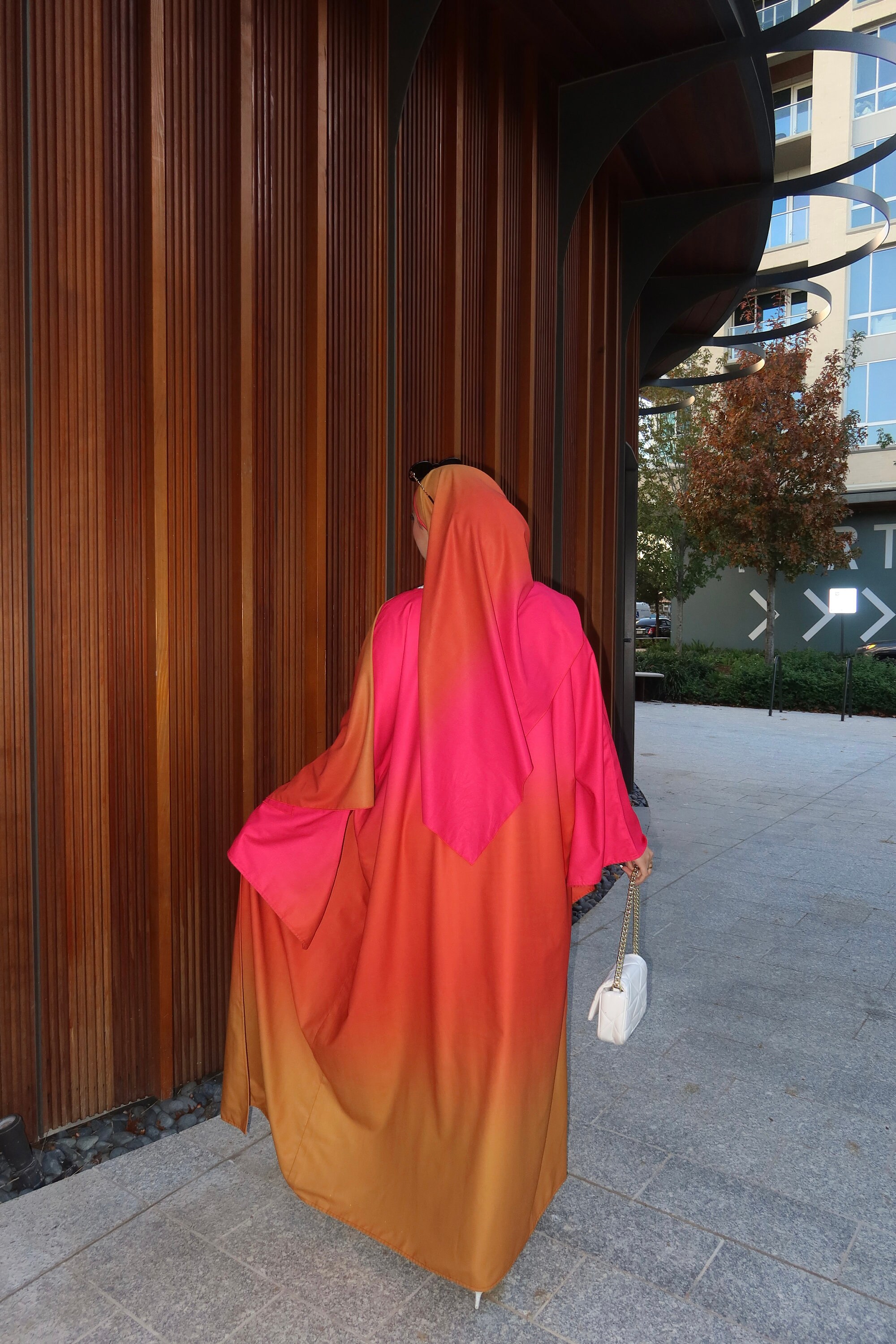Warad Open Abaya Set - Yellow