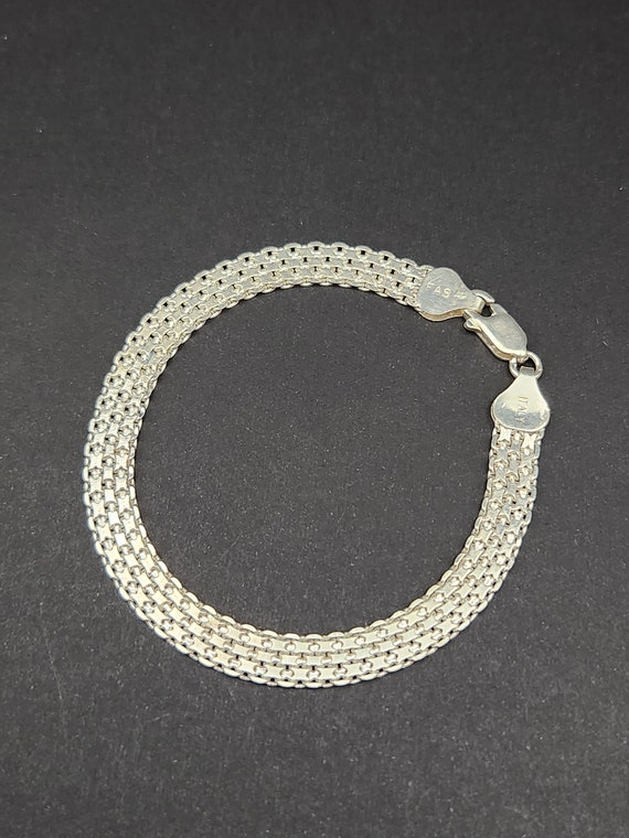 Sterling Silver Interlocking Weave Bracelet, Signe