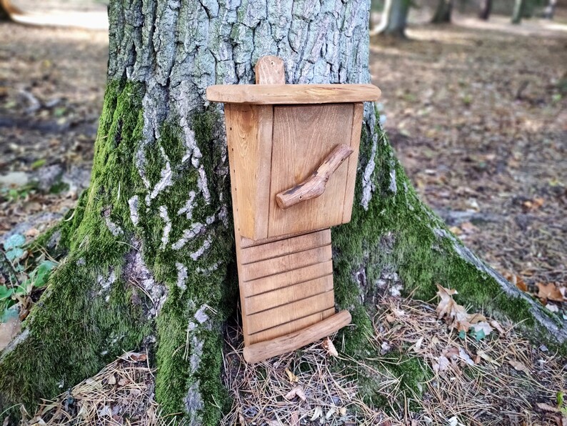 Wooden Bat House – Handmade Rustic Outdoor Nesting Box for Bats - Etsy