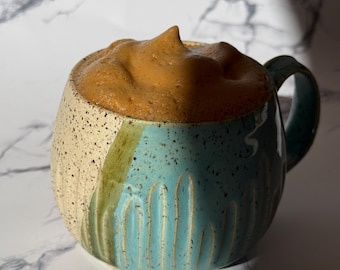Handmade 16 oz Ceramic Mug – Wheel-Thrown Stoneware