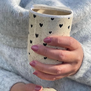Handmade Ceramic Travel Tumbler /Travel Mug / To Go Mug/ Pottery Tumbler