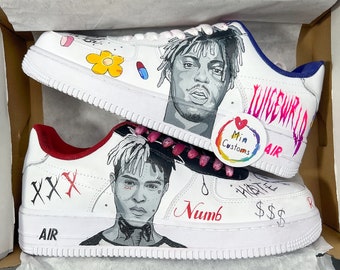 Juice Wrld Amp Xxxtentacion Air Force 1 Custom BEST SELLING, Limited Edition, Perfect Gift,Mother da Order now>>> etsneaker.com/mins-122