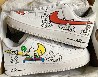 Keith Haring Air Force 1 Custom BEST SELLING, Limited Edition, Perfect Gift,Mother day gift Order now>>> etsneaker.com/mins-112