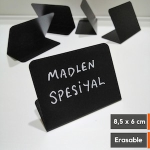10 stuks uitwisbaar zwart pvc-label, prijskaartje, bordje, omgekeerd label, prijslabel voor productdisplay, prijsbord, winkels excl.