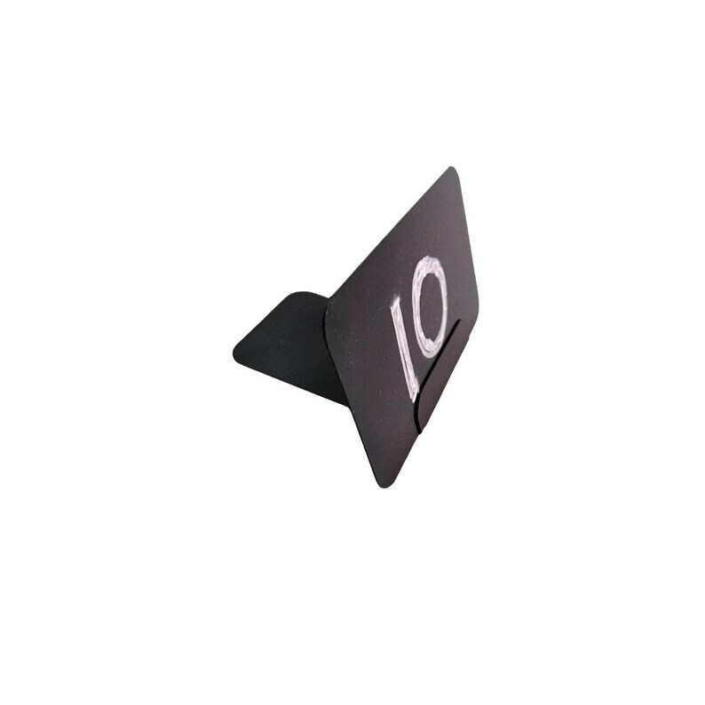 10 Pcs of Erasable Black PVC Tag Set With PVC Holder, Tag Set With ...