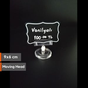 Conjunto de etiquetas pretas decorativas apagáveis, conjunto de porta-etiquetas de preço e porta-etiquetas, porta-nomes e placas, etiqueta de PVC para exibição de produtos em cafés, lojas etc.