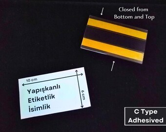PVC Adhesived Transparent Tag Holder Sign Holder and Name Holder, PVC Double Adhesived Label Pocket for Stores Shelves WareHouses