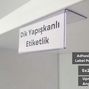 25 peças de suporte de etiqueta transparente em pvc, suporte de sinal de nome, bolso de etiqueta em ângulo vertical adesivo, capa protetora de etiqueta de preço para lojas