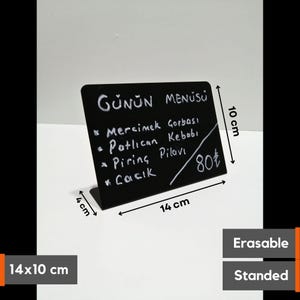 Erasable PVC Black Tag, Price Tag, Sign Tag, Standed and Leaned Back, Price Label for Product Display, Price Sign, Stores exc. Blackboard