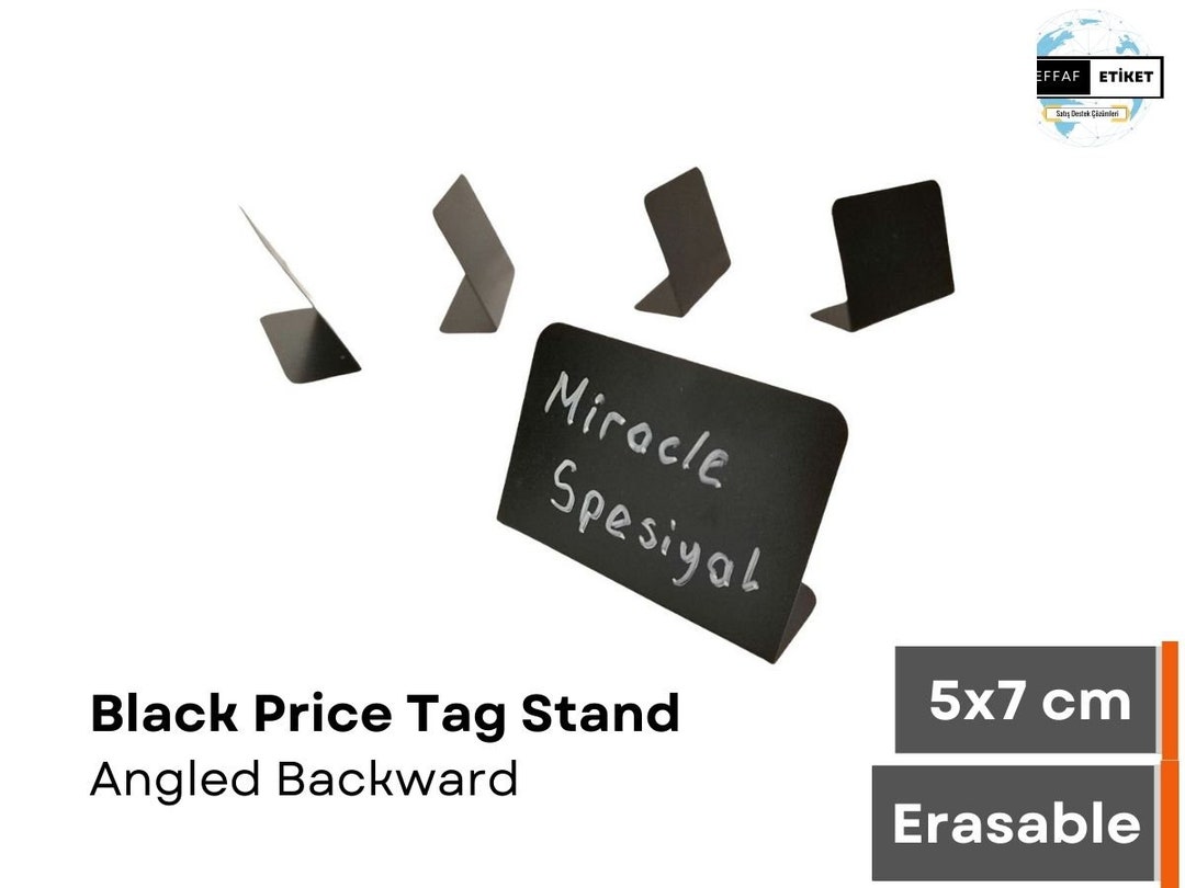 Back Order Tags Erasable PVC Black Tag, Price Tag, Sign Tag, Standed Back Reversed Tag ...