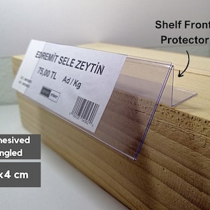 25 unidades de porta-etiquetas transparente de PVC, porta-sinal e porta-nome, bolso de etiqueta angular adesiva de PVC para exibição de produtos, etiqueta de preço para lojas