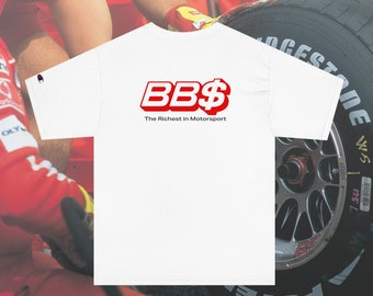 Camiseta con ruedas 'BB Money Sign' de los deportes de motor más rica en blanco y gris