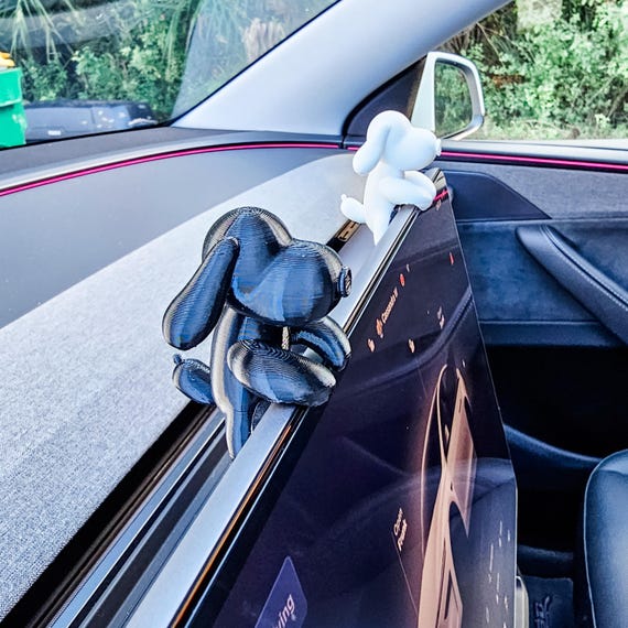 Cat & Dog Tesla Screen Buddy | Tesla Screen Animals | Cat and Dog Lover Car Accessories | Dog Mode | Computer Monitor Friend