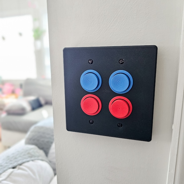 Arcade Style Light Switch Cover | Game Room Decor | Boys & Girls Room Decor | Video Game Inspired Paddle Light Switch Plate