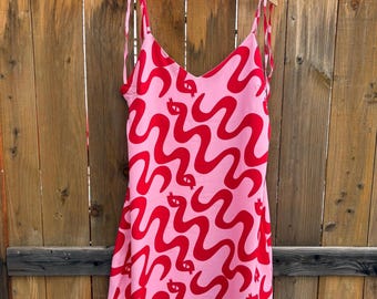 Colorful Snake Slip Dress