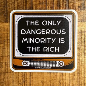 Leftist Anti Racist Media Propaganda Sticker, Socialism & Anarchist Decal for Water Bottles and Laptops, Anti Capitalism Gift