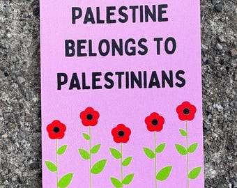 Palästina gehört den Palästinensern Aufkleber, wasserdichtes, haltbares Vinyl, Free Palestine