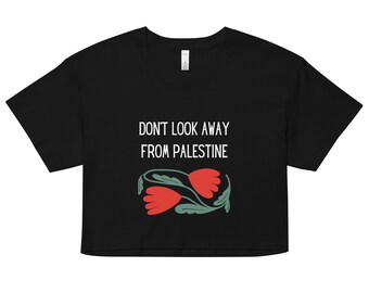 Free Palestine Crop Top, Save Gaza Women's Shirt