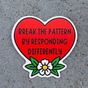 Adesivo Break the Pattern | Citação inspiradora de saúde mental Decoração de vinil à prova d'água para autoaperfeiçoamento e positividade