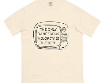 Linkes T-Shirt, Vintage TV-Grafik, Komfortfarben