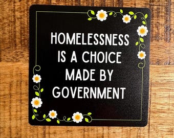 Leftist Waterproof Sticker, Housing Crisis Sticker