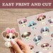 Printable Dog Stickers / Print and Cut Dog Stickers / Cute Dog Stickers ...