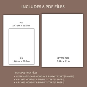 Calendar 2025/ Printable Calendar/ Monthly Calendar/ Calendar PDF/ Desk ...