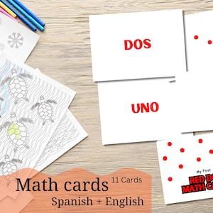 Schede didattiche Red Dot Math / Glenn Doman / PDF digitale / Schede didattiche numeriche / Educazione del cervello destro / Matematica per bambini / Numeri 1-20