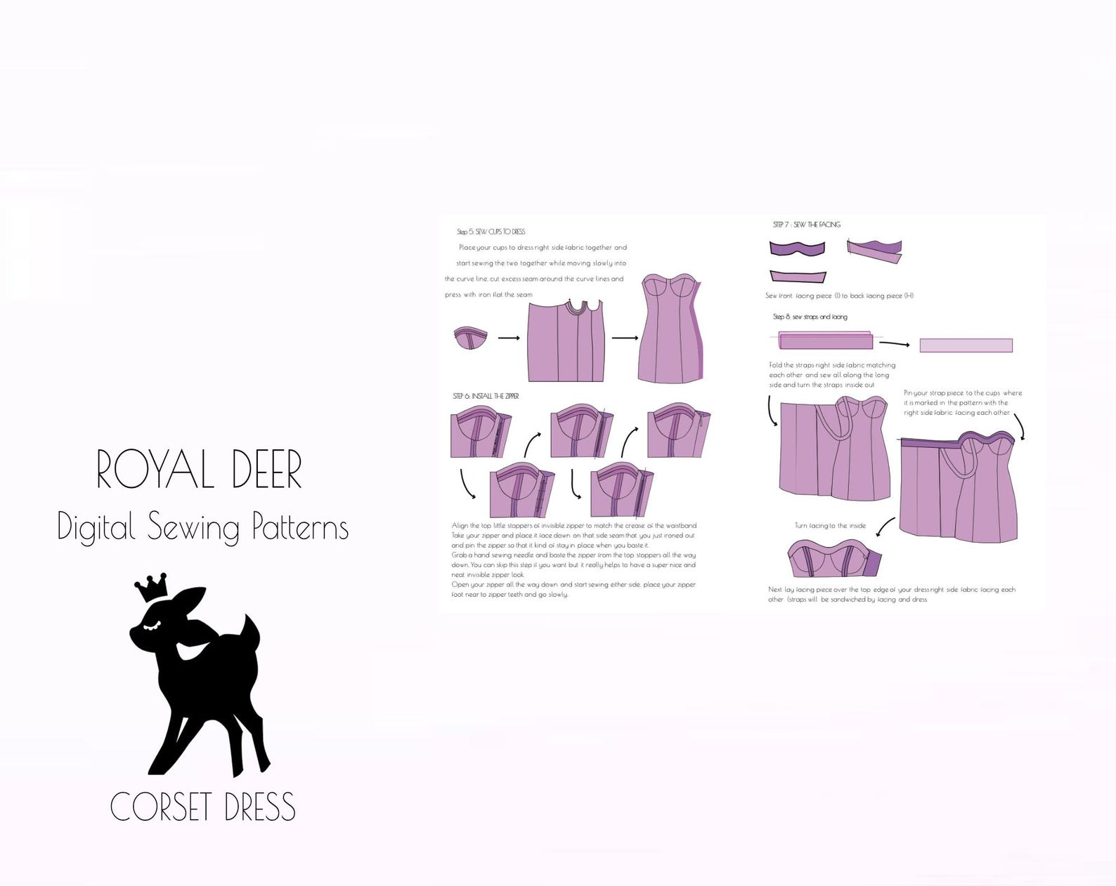 Corset Dress Sewing Pattern - Etsy