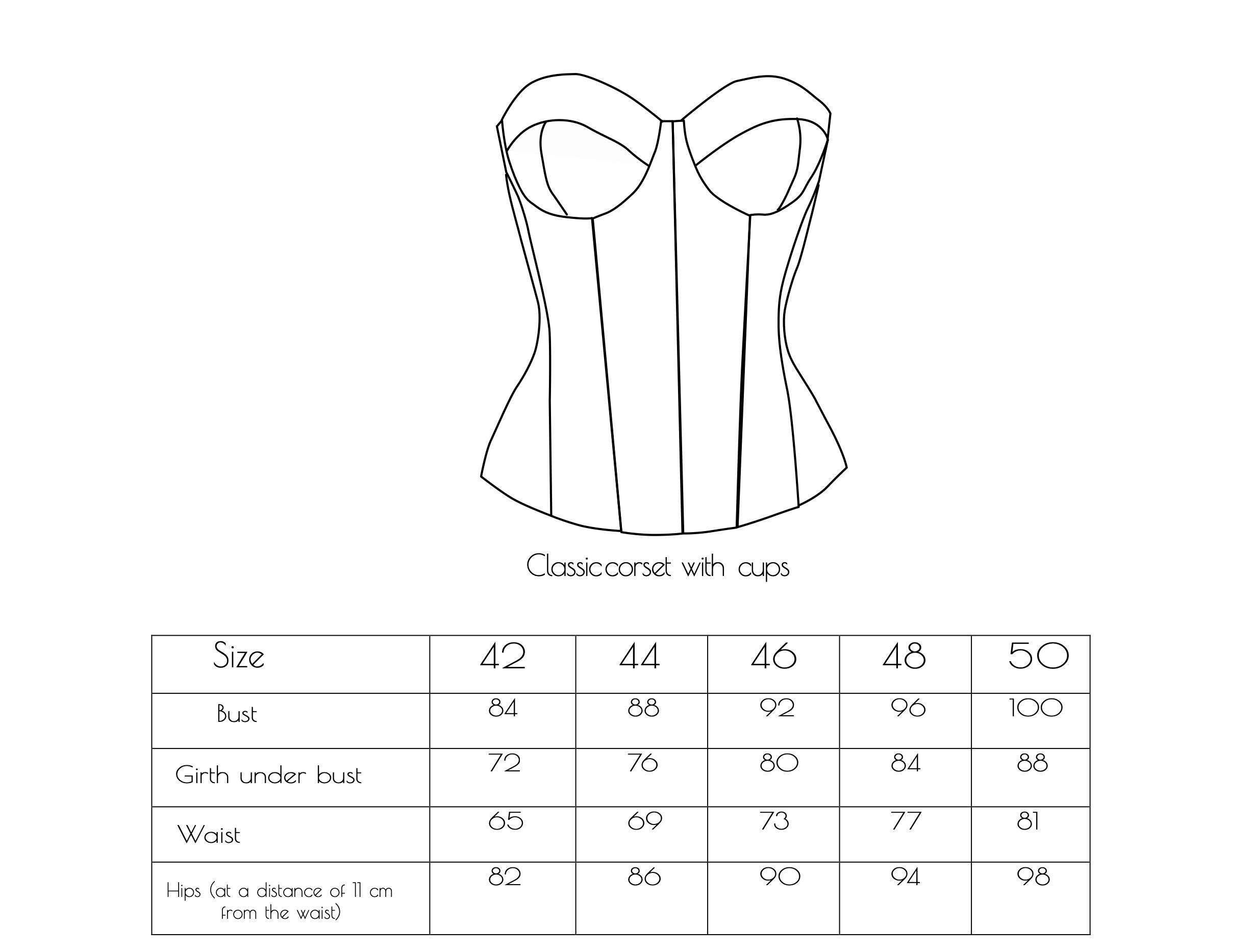 Classic Corset With Cups Sewing Pattern - Etsy