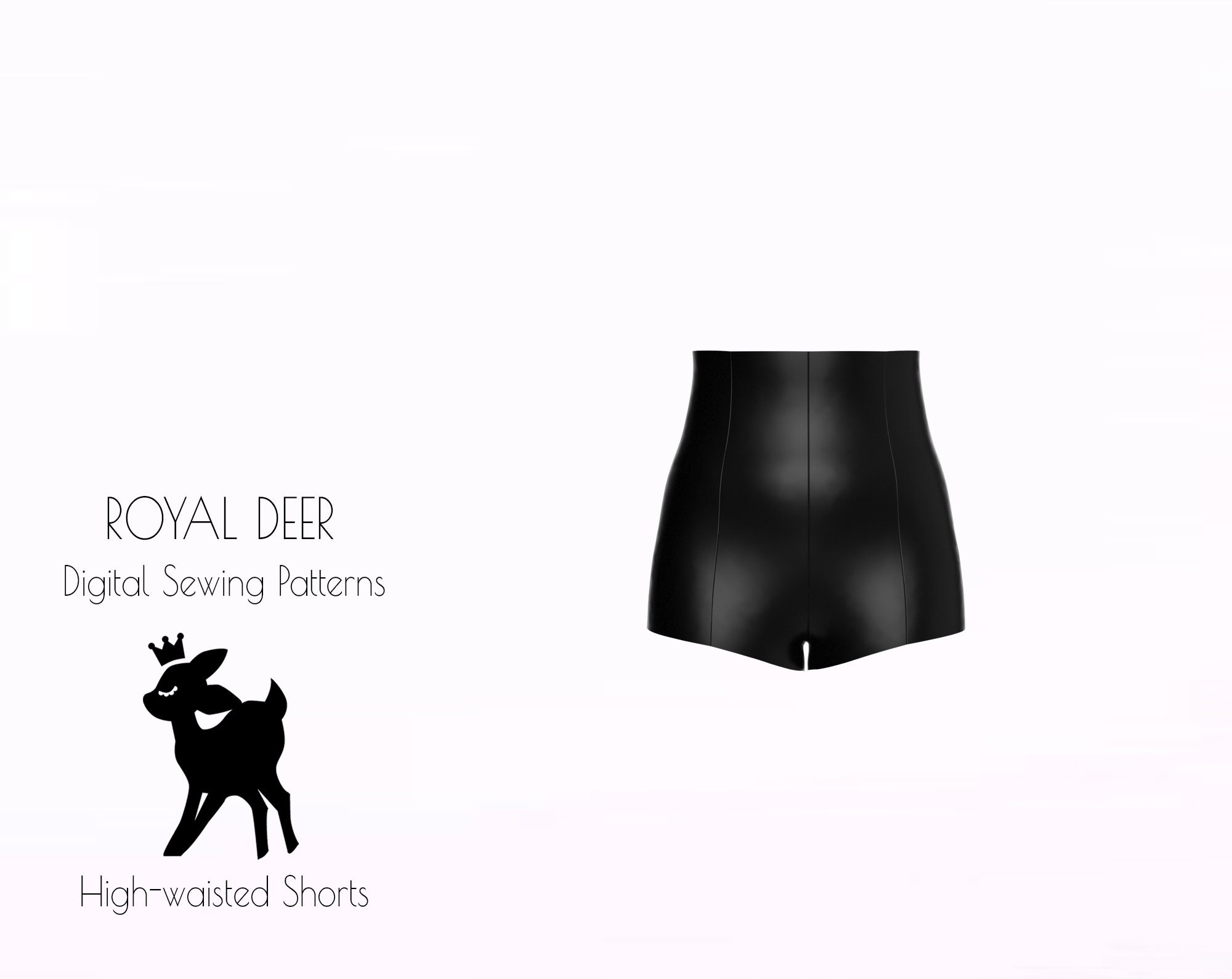 High waisted Shorts Sewing Pattern Etsy