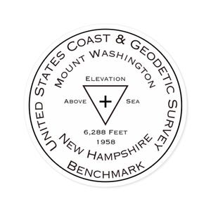 Mount Washington Park Sticker | Observation Point USGS Benchmark Sticker | Bumper Sticker | Water Bottle | Travel | Laptop | Waterproof