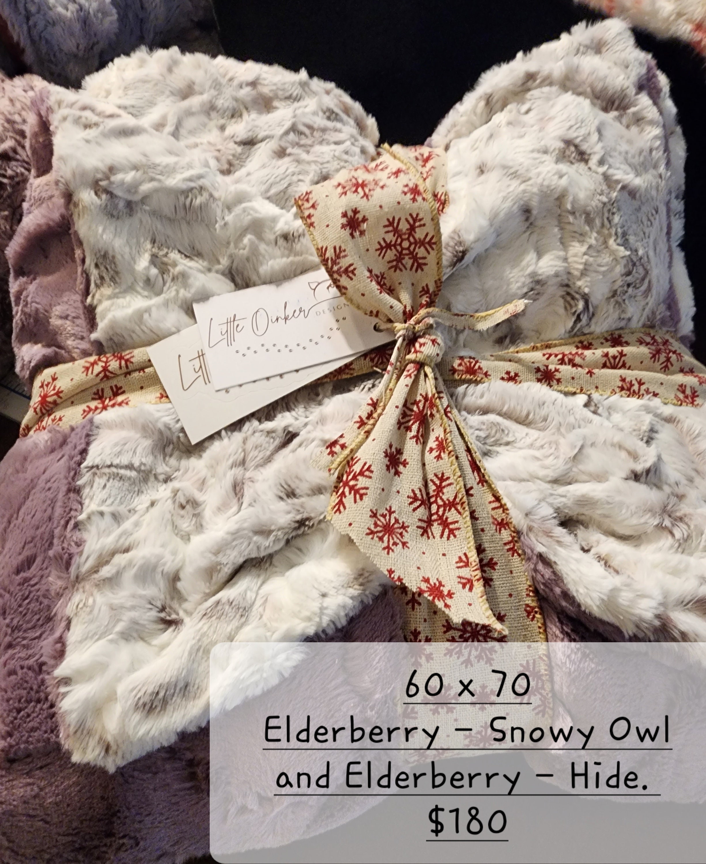 Snowy Owl (Elderberry) and Hide (Elderberry) 60x 70 inches