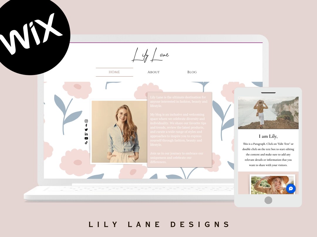 WIX site Template site Design for Commerce WIX Etsy