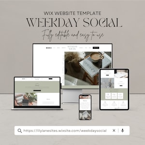 Wix Life Coach template, Wix template, Wix coach web design, Social media manager website, Wix website template, e-commerce template, blog