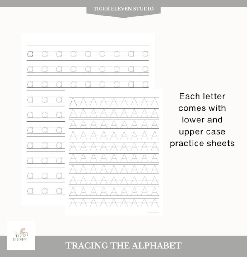 May include: Black and white printable worksheet for tracing the letter A in both uppercase and lowercase. The worksheet has multiple lines for practicing writing the letter.