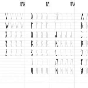 Digital Download Tall Skinny Hand Lettering Workbook image 2