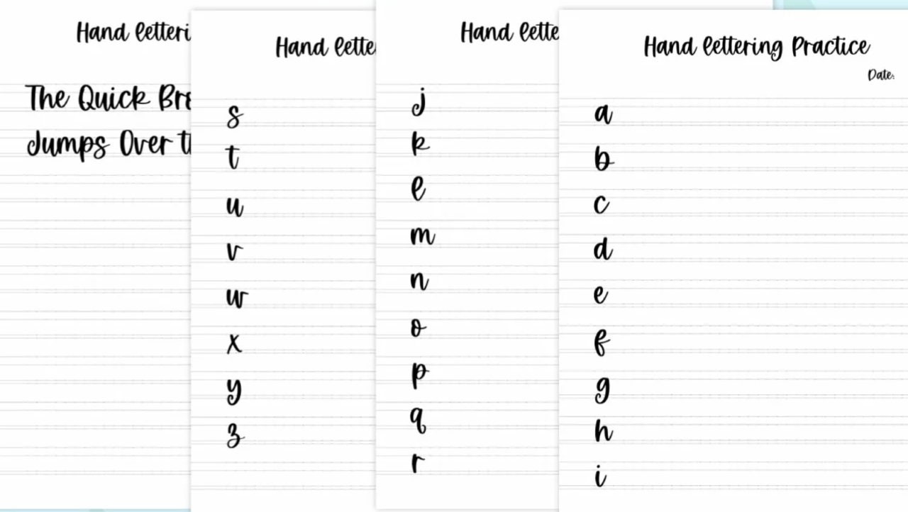 Word Sweet Script Bundle Digital Download Sweet Script Hand Lettering Workbook Plus ...