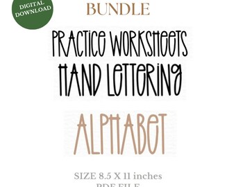 Bundle Digital Download Tall Skinny Hand Lettering Workbook plus Phrases, Greetings, Days and Seasons, Months, Quotes