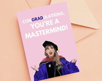 Taylor Inspired Graduation Card | Taylor Swifty Merch | Funny Swift Graduation Card | Graduation Gifts For Her