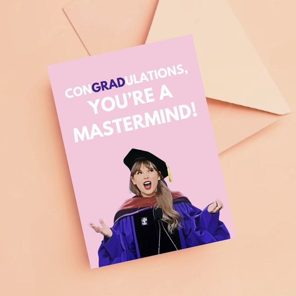 Taylor Inspired Graduation Card | Taylor Swifty Merch | Funny Swift Graduation Card | Graduation Gifts For Her