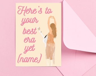 Personalised Taylor Inspired Birthday Card | Swift Merch | Funny Swifty Birthday Card