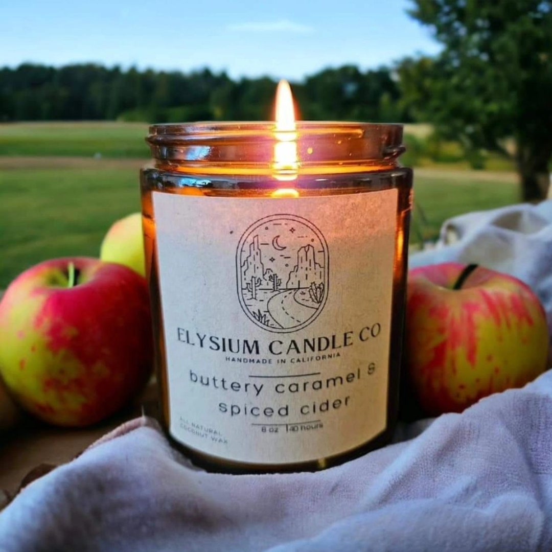 Luxury Candles, Apple Cider Candle, Fall Candle, Organic Candle, Aromatherapy Candles ,non Toxic