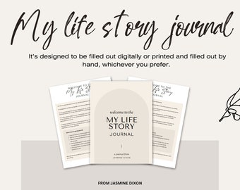 Life Story Journal Template | Personal Memoir Writing Pages | Memory Book Template | Family History Journal | Printable Memoir Template