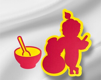 Cardstock Annaprashan Cutout, Annaprasanam decor, Rice Feeding Ceremony, Poona backdrop, Janmashtami, Baby Krishna
