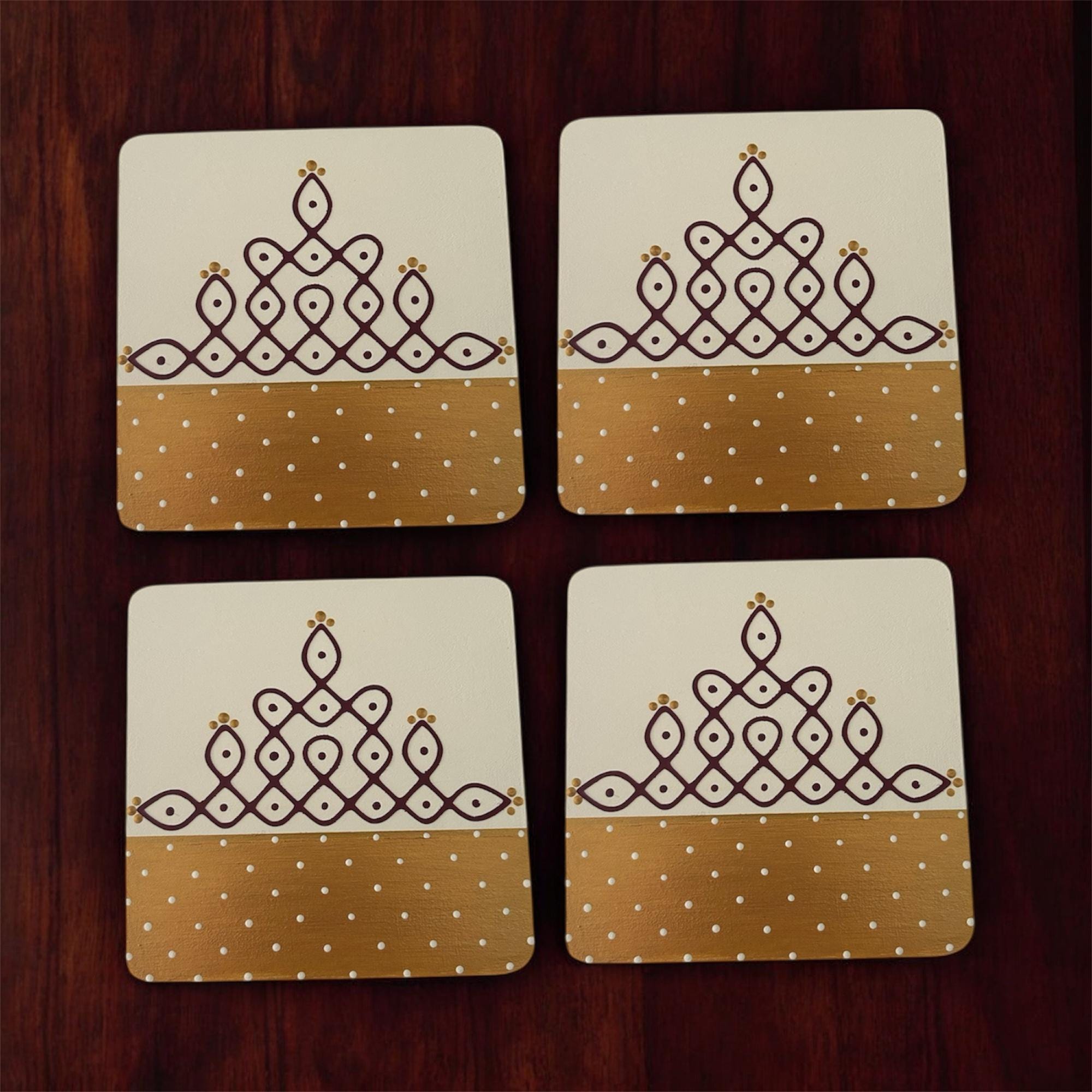 Kolam Coasters/indian Home Decor/diya Stand/deity Stand/housewarming ...